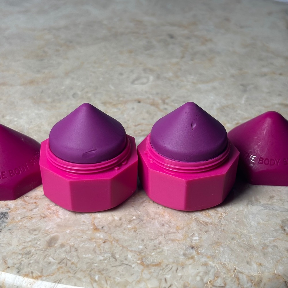 The Body Shop Acai Blueberry Dragon Fruit Lip Juicers Balm Set of 2